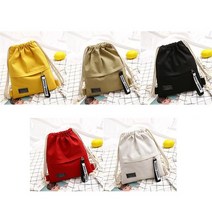 복조리백팩 스트링백 복주머니 버킷백 30대 40대 여성가방 캔버스 drawstring 배낭 학교 체육관 캔버스 drawstring bag canvas storage pack