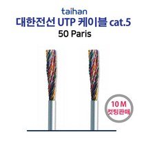UTP CAT.5 50P 랜케이블 옥외용 10M 단위 판매, 25504_CAT.5 50P_회색_10M