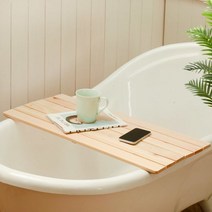 750x310 욕조 트레이 편백나무 히노끼 원목 욕조판 테이블 덮개 책상 반신욕 받침대 거치대, 단품