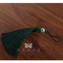 쥘부채 부품 초정밀 접이식 손잡이에 단자 펜던트 추가 수성 부채이삭 태슬 많다 색에 맞다 2226129383, 흑록색
