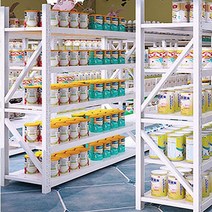 토토랙 높이2MT 무볼트 조립식 철제선반 앵글 경량랙 진열대 3단4단5단6단 창고 매장 철재선반, 검정_1000X2000_5단