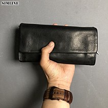 카드지갑 카드 반지갑 남녀공용 가죽 지갑 빈티지 장지갑 클러치 백 홀더 지퍼 동전 포켓 휴대폰 가방
