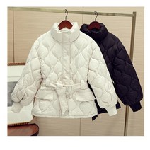 라킨 퀄팅 누빔 벨트세트 하이넥 패딩 점퍼 TS406