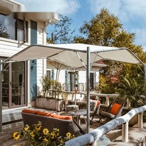 파고라 농막 원두막 정자 가제보 차양막, 베이지[3.5x3.5m]