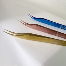 제이시스) 티타늄 커브 속눈썹핀셋 속눈썹연장핀셋 속눈썹연장재료, 쿠퍼골드