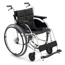2H메디컬 라이트휠체어 알루미늄 수동 접이식 휠체어, 보호자형 - Q06LABJ-16