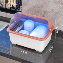 식기 건조기 설거지 식기건조대 살균 싱크대 선반 주방 배수 찬장 소독 찬장 그릇 뚜껑 넣어 수납 상자 접시 가정용 찬장, 주황색 대형 UV램프 살균모델(46인용)