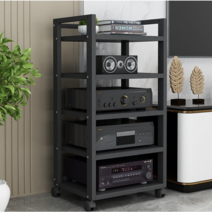 고급 오디오랙 HIFI 앰프 스피커 리시버 장식장 선반 4단 5단, A타입 4단화이트+유자나무