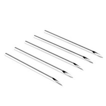 Chrontier 5PCS Body Piercing Needles 18G 1.0mm Gauge Sterilized Surgical Steel In Sterilizer Bag For, 1