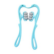 손마사지기6휠 뒷 목 경부 척추 마사지기 어깨 등 지압 신체 이완 수동 롤러 물리 치료, 03 type A blue