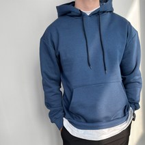 [알파메일] 남녀공용 베이직 무지 기모 긴팔 레이어드 후드티셔츠(10color)