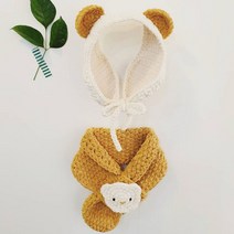 곰도리도리세트 / 코바늘 귀도리 목도리 DIY(동영상), 4~5/6~7세 사이즈