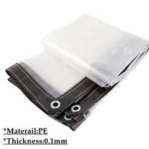 어닝 고정어닝 테라스어닝 투명 야외 방수포 0.14/0.16mm PE 방수 정원 식물 커버 전망대 퍼걸라 캐노피, 01 0.1mm_05 1x5m