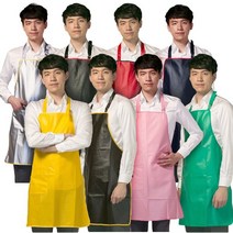 요들/비닐 앞치마/미용/미용실/가운/유니폼/3122/3123/3124/3125/3126/3127/3132/3133/겉:폴리우레탄 100%, 3123 블랙
