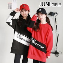 플레이배색 롱티셔츠