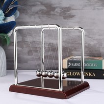 진자운동 밸런스 쇠구슬 볼 진자모빌 운동멍 모빌 구슬 무한동력, 빨간색바닥사각형큰