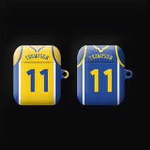 와우박스 농구 20-21 골든스테이트 워리어스 클레이 톰슨 싸인 에어팟 버즈 라이브 하드 케이스, 유광 하드케이스, 버즈(밑판 흰색)