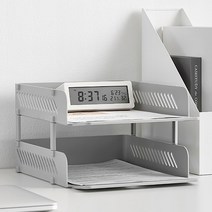 사무실 A4 문서 서류 받침대 보관함 정리함 트레이 이면지 서류함 이면지함 2단 수납함 문서보관함 심플, 색상, 쿨그레이