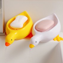 홈바내쓰 1+1 오리 물빠짐 비누받침대 케이스 비누대 거치대 비누곽, 화이트, 2개
