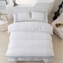침구 세트 솔질 임베디드 라인 프로세스 트윈 풀 퀸 킹 사이즈 이불 커버 개 베갯잇 개 단색