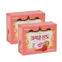 [우수상품]^^&&^^+++ 크라운산도 161gX2개 16입 딸기맛 크라운제과 간식 탕비 견과 음식 사무 과자