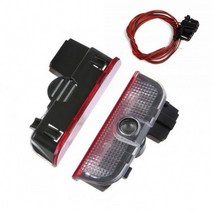폭스바겐 CC 티록 골프 5 6 7 7N 파사트 B6 B7 B8 티구안 R 라인 라이트 2X LED 문 램프, VW 파사트, No Wire