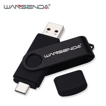 wansenda usb 플래시 드라이브 2 in 1 usb3.0 amp 유형 c otg 펜 드라이브 32gb 64gb 128gb 256gb 512gb 고속 USB 스틱 3.0, 검은 색