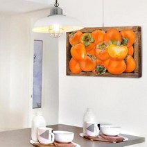 풍요로운 감 100x73cm 액자/ 매장 베란다 테이블 가게, 선택사항_알루미늄 (화이트)