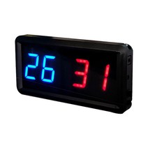 전자점수판 스코어보드 이동식전광판 휴대용SCORE 디지털스포츠 탁구 축구 농구 당구 족구 테니스 배드민턴 풋살 피트니스 타이머 원격 제어 카드 공 게임 31x10x6cm, 없음, 한개옵션1