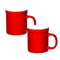 머그컵 인기모음 100종 2p 세트 머그컵 화이트머그 칼라머그 컵, 1개, 라벨로 자바 머그 레드 2p