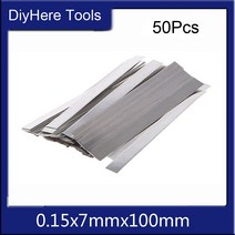 99.96% 순수 니켈 스트립 0.15x7mm x 100mm Ni 플레이트 테이프 Li-Po 18650 AAA 배터리 스폿 용접 DIY, 한개옵션0, 한개옵션0
