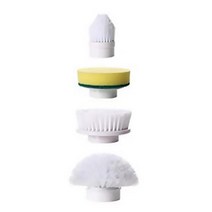 QDY 욕실 바닥용 다기능 4개 세트 교체용 브러시 헤드, 5.5-12.5cm, 하얀색