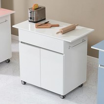 코이 이동식 아일랜드 식탁 미니 홈바 조리대, 코이 이동식 아일랜드 식탁 미니_화이트