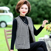 엄마 봄 가을 멋스러운 트위드 조끼