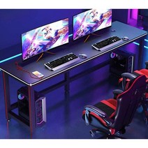 커플 게이밍 책상 2인용 데스크 PC방 게임방 커플석, 더블180x60x74탄소섬유+USB오픈형