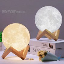 3D입체달조명 힐링문 무드등 취침등 조명등 인테리어등, 3D입체달조명-프린트방식형