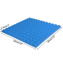방음부스 방음 부스6/12/18Pcs 30x30x2.5cm 스튜디오 KTV 벽 방음 폼 스폰지 패드 자기 접착 어쿠스틱 패널, 01 Blue_04 1pcs