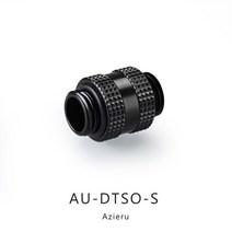 Azieru G1/4 남성 360 도 회전 커넥터/확장 피팅 컴퓨터 액세서리 M B-DTSO-S, 01 Black