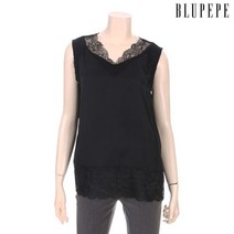 블루페페 레이스넥 민소매 블라우스 P212MST701 BK