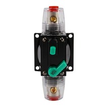 인라인 수동 재설정 회로 차단기 자동차 스테레오 오디오 12V/24V/32V - 10A, 10A, 검은색