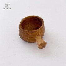 홈카페 우드 에스프레소 샷잔 소스볼 시럽잔 우유컵 빈티지, 손잡이우드잔 35ml