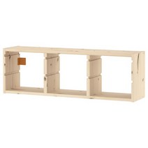 이케아 트로파스트 벽수납장프레임 라이트화이트스테인 93x21x30cm 소나무원목, 없음