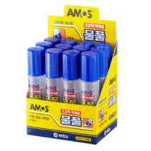 아모스물풀50ml 120ml 240ml 1200ml 슬라임물풀 사무용물풀 학생용물풀, 120ml12개1통
