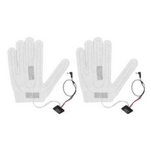 천하무적 겨울 장갑 남성 스키 스노보드 벙어리 주니어 어린이 난방 용 3 기어 조정 가능한 전기 히터 패드 히팅 필름 교체 DC 2 개, [02] WHITE