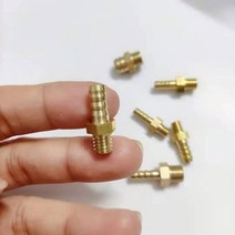 호스커플러 커넥터5PCS 2.5mm 3mm 4mm 6mm 8mm 10mm OD 호스 바브 M3 M4 M5 M6 M8 미터 규격 수나사 황동, 14 M8x1 to 10mm