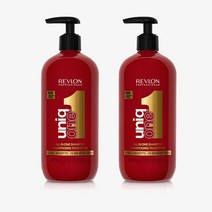 레브론 프로페셔널 1+1 유니크원 올인원 샴푸 컨디셔너 비건샴푸, 2개, 490ml
