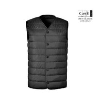까르뜨블랑슈 까르뜨블량슈 남성 따뜻한 구스다운 경량 조끼 블랙