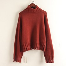 가을니트 아리따움 계열 숲 이너니트 와이드 루즈핏 오버핏 스웨터 숏 캐쥬얼 2475235613