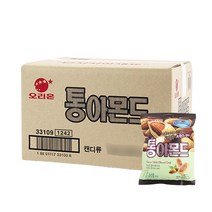 통아몬드 90g 14입 아몬드 크런치 캔디 사탕 박스, 1개