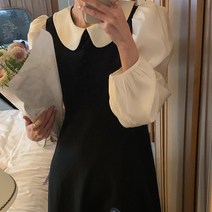 코코블랑 디넬 라운드카라 롱 원피스